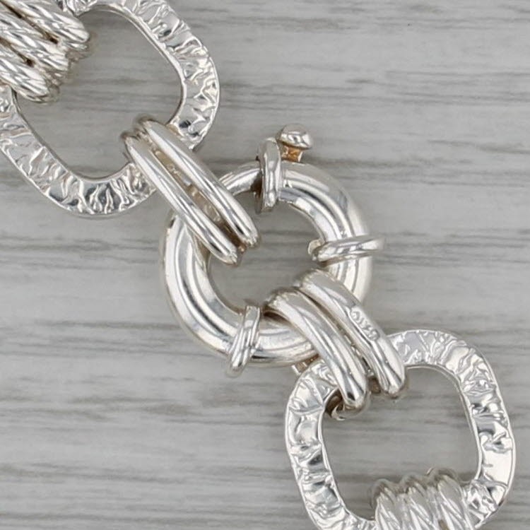 Cable Chain Statement Bracelet Sterling Silver 7"… - image 3