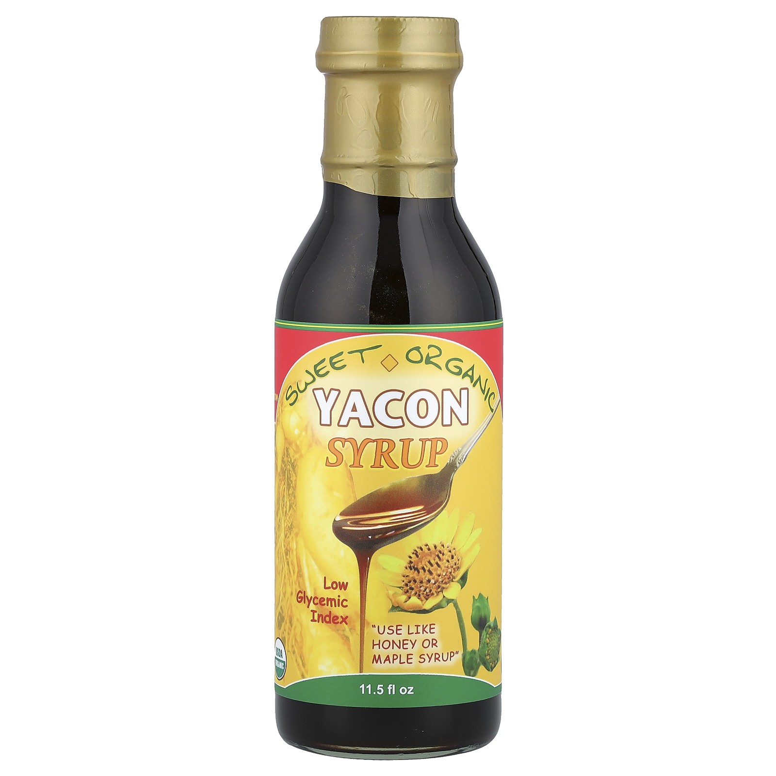Amazon Therapeutics Organic Yacon Syrup 11, 5 жидких унций, кошерный, органический