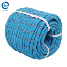 6500Lbs Polyester Braided Camping Sturdy Rope 48 Strand 1/2" 150' Blue Red