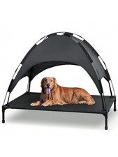 NEW Elevated Dog Bed With Canopy Outdoor Cot Portable FREE SHIPPING