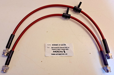Mocal Stahlflex Front Bremsleitungen Schlauch für Mitsubishi Lancer EVO 10