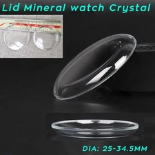 Lid Shaped High Domed Watch Crystal Round Mineral Glass Mirror Lens 25mm-34.5mm