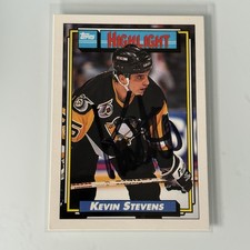 1992-93 Topps Kevin Stevens #429 Auto Autograph Signed Pittsburgh Penguins