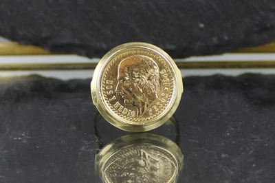 Münzring, Goldring, 2,5 Pesos, Mexiko 1945, 900er Gold - Bild 1 von 4
