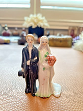 Antica torta matrimonio porcellana sposi Giappone occupato