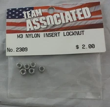 Team Associated M3 Nylon Insert Locknuts ASC2309 (6pcs)