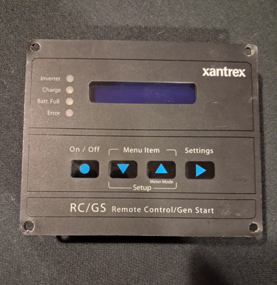 USED RV/MOTORHOME XANTREX P/N: RC / GS REMOTE CONTROL / GEN START PANEL