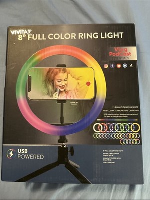 Vivitar 8  Full Color Ring Light USB Powered