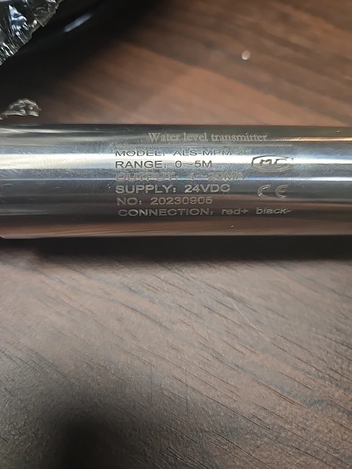 DC24V Submersible Level Pressure Sensor Transmitter Water Tank Control 5 10 15m - Image 3 of 4