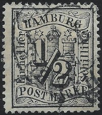Hamburg 1964; MiNr. 10 ; 1/2 Schilling; geprüft, gestempelt