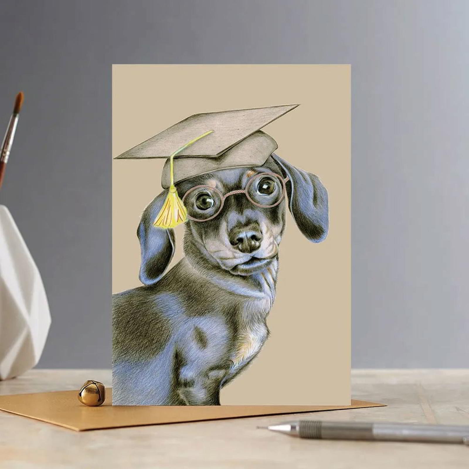 Card - Clever Sausage - Sausage Dog Dachshund Blank Greetings Card