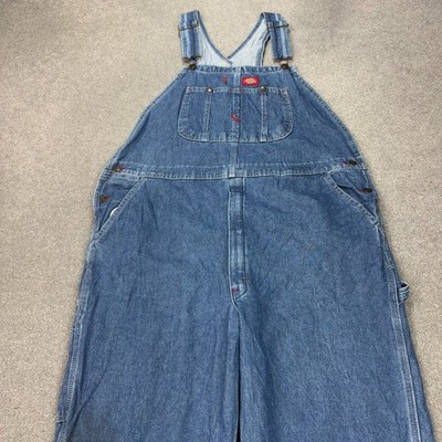 Dickies Latzhose Erwachsene 40x30 blau Latzhose Denim Latz Arbeitskleidung Zimmermann Herren