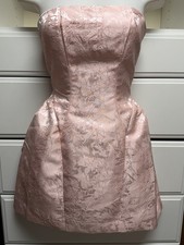 Babyboo Fashion Elenora Mini Dress Blush Pink XS NWT Strapless Jacquard Party