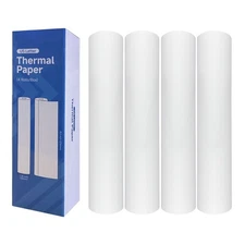 US Letter Thermal Printer Paper 8.5 x 11 Inch 4 Rolls Inkless Printing Papers
