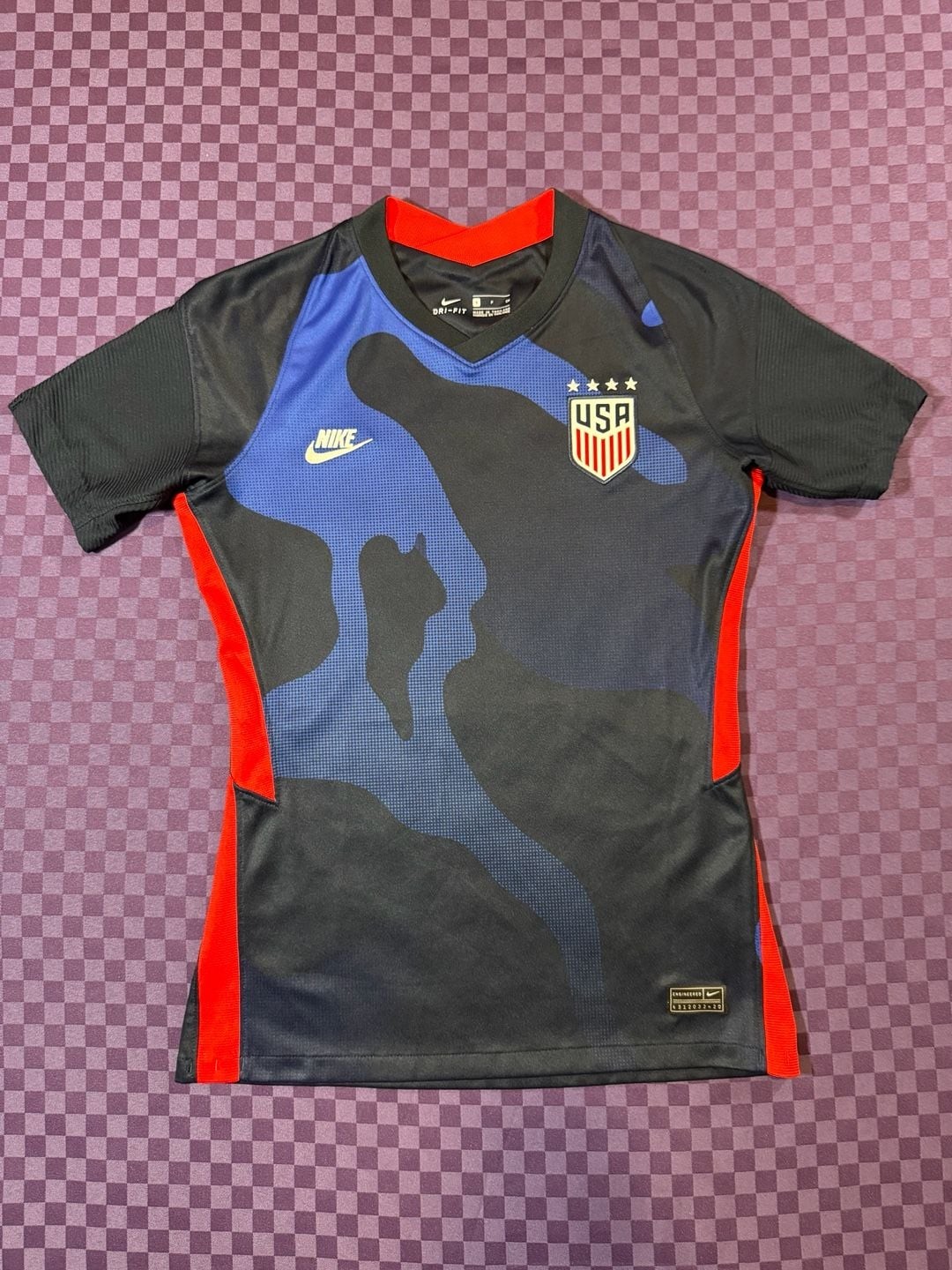Nike Women's 2020 USA Stadium Away Soccer Jersey Blue Camo