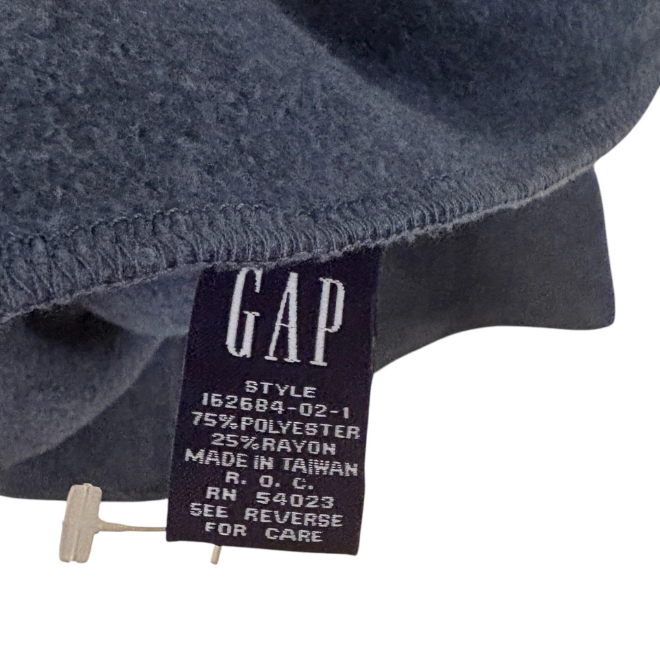 Vintage GAP Azul Bufanda Suave Vellón Minimalista Clásico Y2K Acogedor Accesorio de Invierno Foto 2 de 2