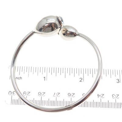 TSIKOLIA Sterling Silver Blue & Purple C Z Vase Adjustable Bangle