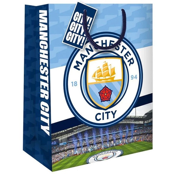 Manchester City Fc - Dium Colour Gift Bag - Cards Gift Wrap - F300Z-image