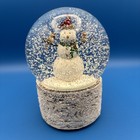 Roman Musical Snow Globe Water Globe Snowmam with birds  — photo 2