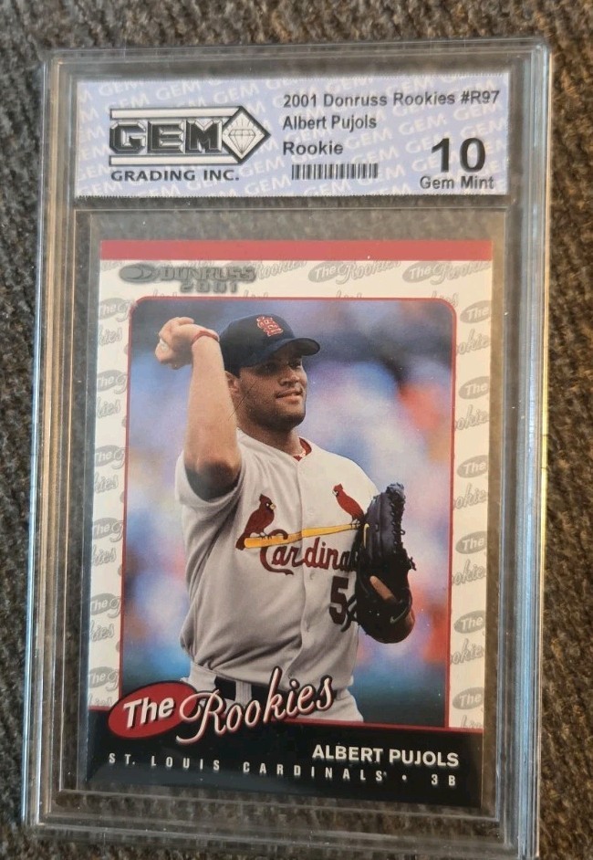 2001 Donruss The Rookies - Albert Pujols RC #R97 GEM MINT Cardinals