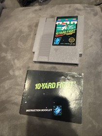 10 Yard Fight Nintendo NES Original Game Cartridge & Manual Tested !
