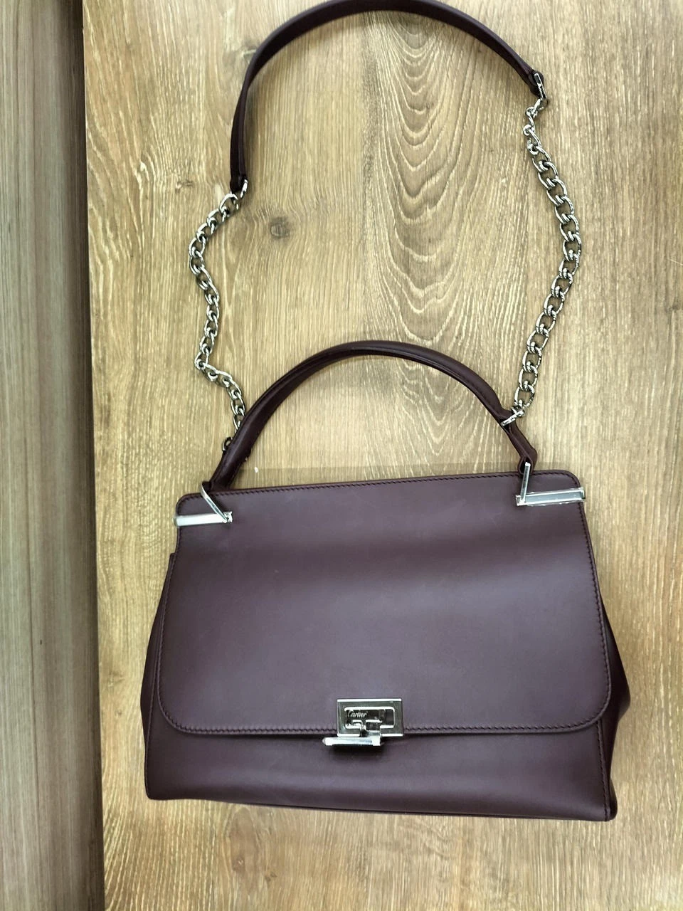 Cartier — Cartier Jeanne Toussaint 2-way Top Bag Handbag/Shoulder Bag Bordeaux Authentic