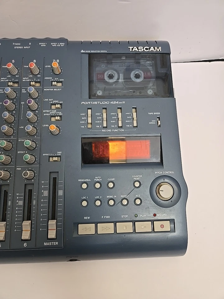 TASCAM 424mkIII 4-Track PortaStudio UNTESTED NO POWER SUPPLY - Image 3 of 4