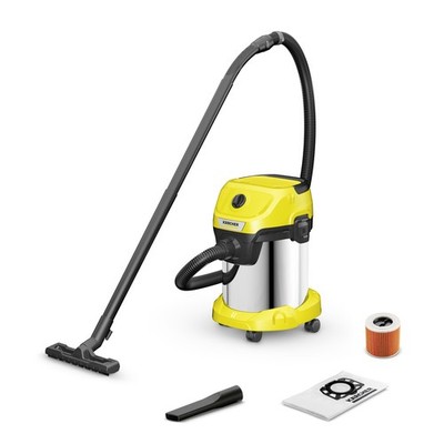 Kärcher Nass-/Trockensauger WD 3 S V, 1000 W, 17 l, Patronenfilter, gelb