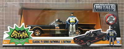 Jada Metals Die Cast 1966 Classic TV Series Batmobile & Batman w/Robin - New