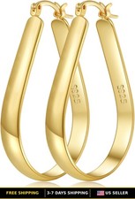 5MM Thick Hypoallergenic Sterling Silver Hoop Earrings for Women