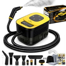 VELTHI Steam Cleaner for Home & Car, Upgraded 1600ML Handheld Yellow