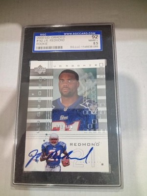2000 UD Graded UD Rookie /500 JR Redmond #142 SGC 92 Auto 8.5