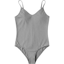 Intimately Free People Gray Bodysuit M/L Medium Large USA Casual Spring Summer