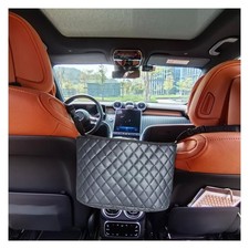 Handbag Holder for Car Between Seats, Leather Seat Back Organizer with Large ...