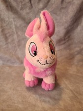 Neopets Jakks Pacific Keyquest Plush Pink Cybunny EUC Tush Tag Only B