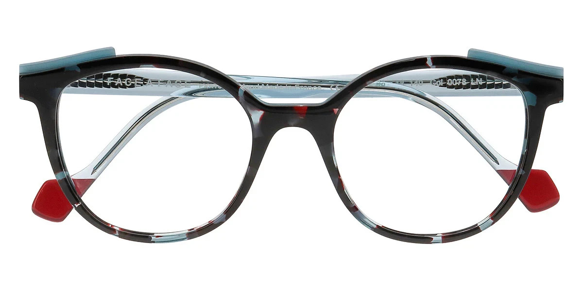 Lunettes de vue écaille bleu design créateur Face à Face Shift 1