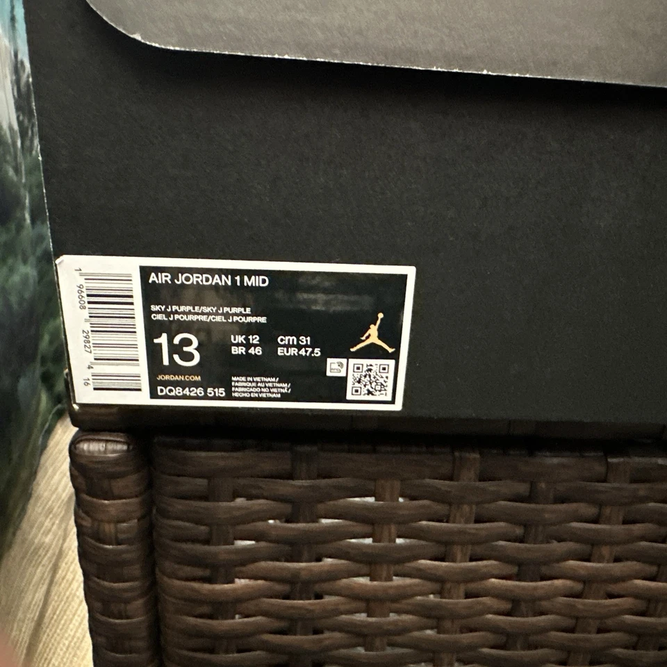 Size 13 - Air Jordan 1 Mid Sky J Purple - Image 2 of 4