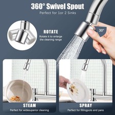Kitchen Mixer Taps, 2 Hole Bridge Mixer Tap UK Standard, Cold and Hot Mixer Tap