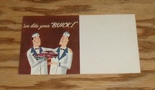 Original 1950 Buick Lubricare Thank You Card Sheet 50 Original 1950 Buick Lubricare Thank You Card Sheet 50