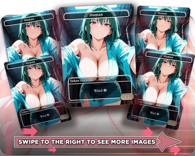 Human (3) - 5x Waifu Tokens Custom Cards
