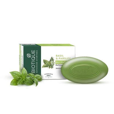 Biotique Basil Parsley Soap 75g Ayurvedic Natural pH Balance For All Skin