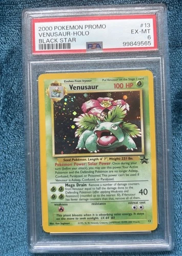 2000 POKEMON PROMO BLACK STAR #13 VENUSAUR-HOLO PSA 6