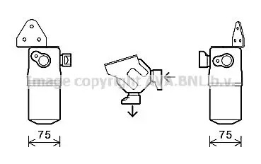 Air conditioning dryer R 134a AID348 AVA QUALITY COOLING for AUDI A8 D3