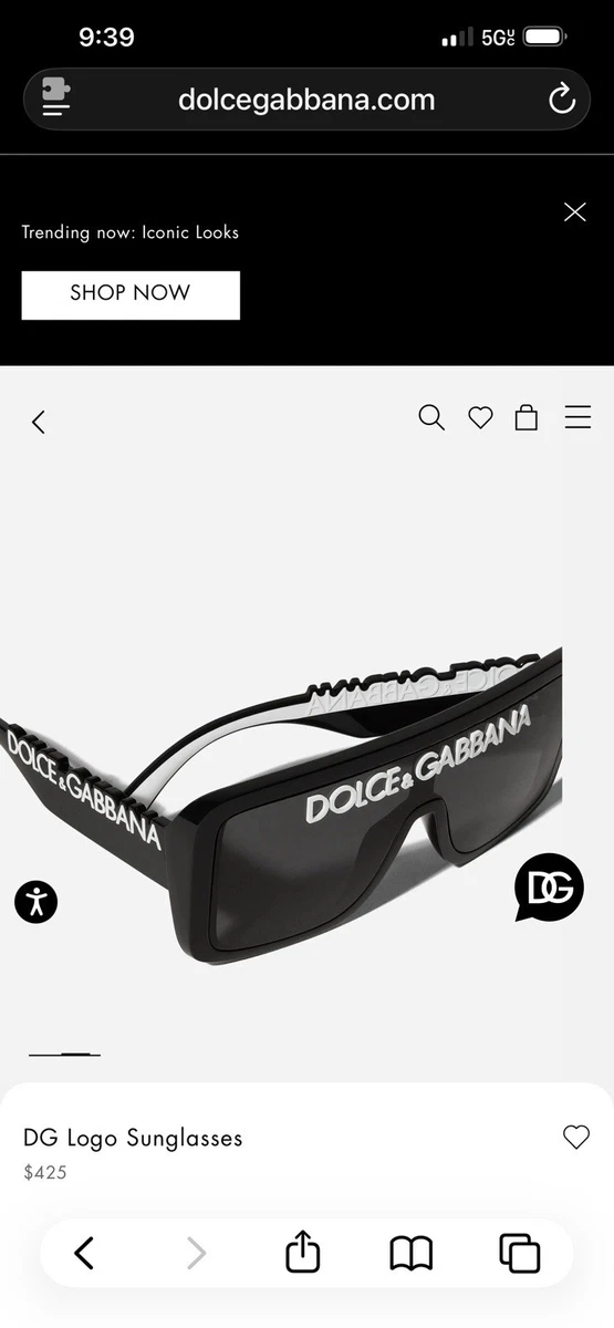 Dolce&Gabbana Shield Plastic Frame Sunglasses for Women for  display picture 2