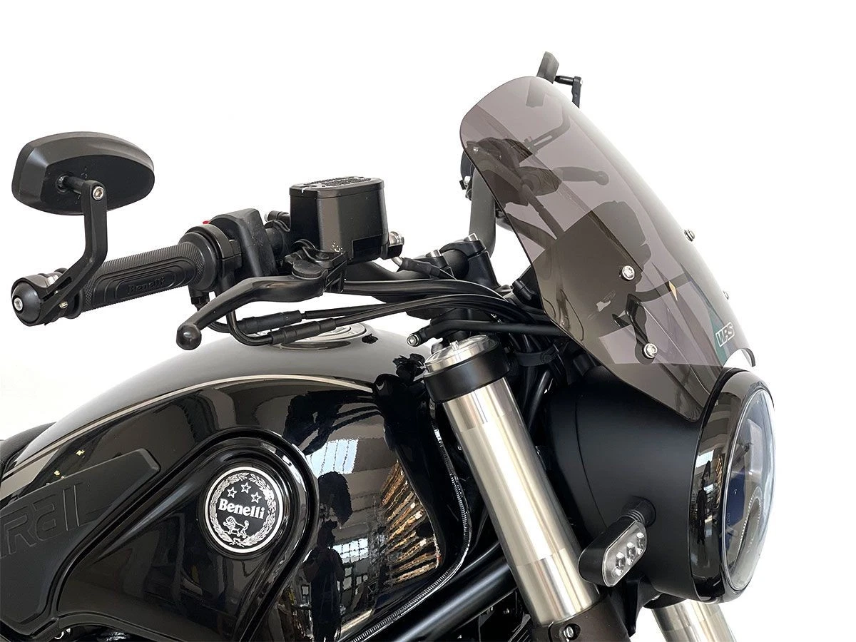 Parabrezza Moto Universale Con Staffa: Compatibile Benelli 502 C, TNT 150/250, Leoncino 250/500/800, Deflettore Antivento Nero