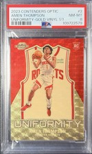 2023 Contenders Optic Amen Thompson Rookie Uniformity Gold Vinyl Prizm True 1/1!