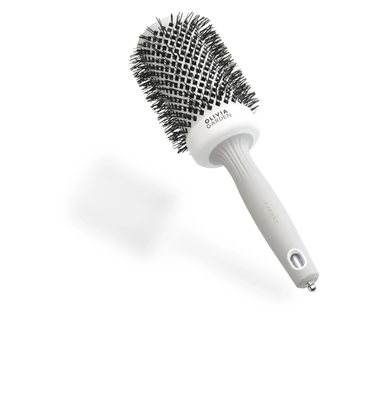 Olivia Garden Expert Blowout Shine - White & Grey - 55 - Ceramic Coated Round