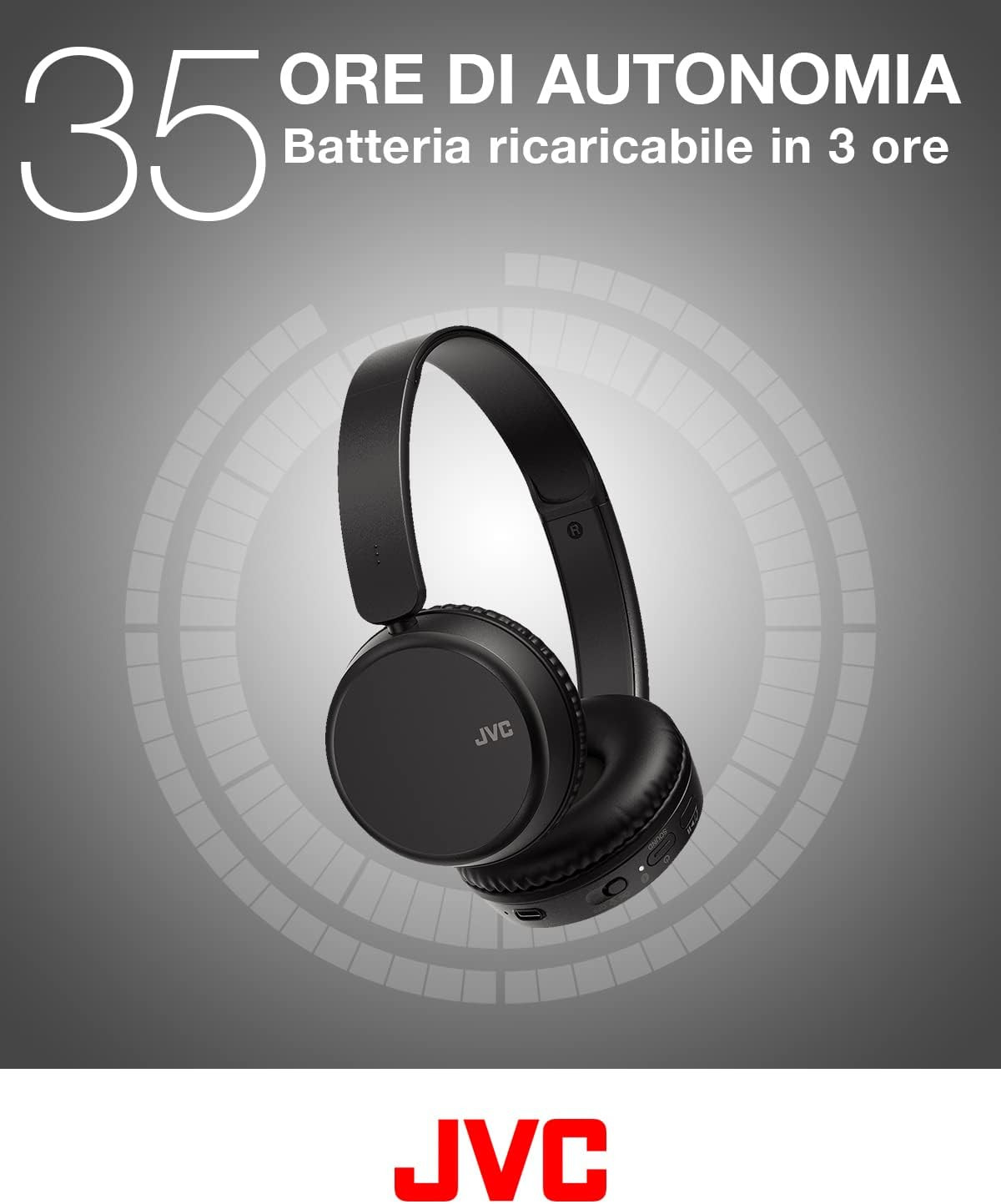 Cuffie JVC HA-Z37W Wireless: Bassi Potenti e 35 Ore di Autonomia - 3