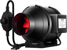 R4 4 Inch 190 CFM Inline Duct Ventilation Fan with Variable Speed Controller