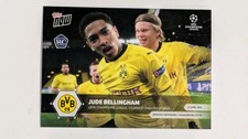 2020-21 UCL Topps Now JUDE BELLINGHAM ERLING HAALAND Rookie Card RC #065. rookie card picture